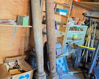 old wood columns