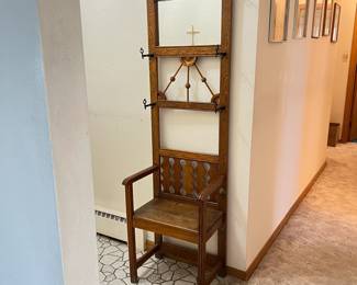 antique hall tree