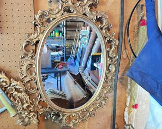 vintage ornate gold mirror