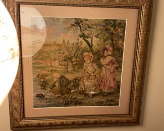 Framed artwork and beautiful tapestries from around the world.