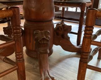 Handmade table and. 6 chairs