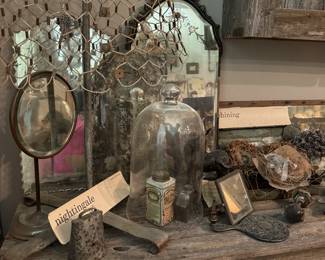 Cow bell, cloche, mirrors