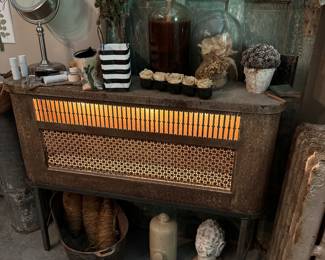 Metal cabinet converted to light feature