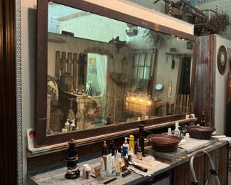 Antique Barbershop mirror