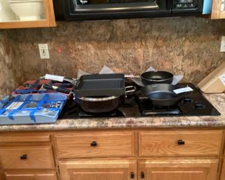 3 complete flatware patterns and misc sauté pans to select from