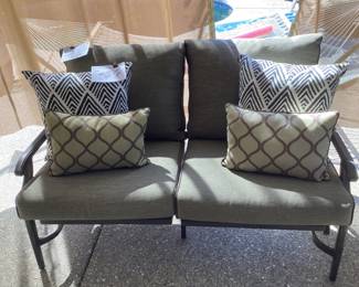 2 cushion outdoor love seat