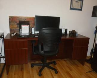 Desk, chair, etc