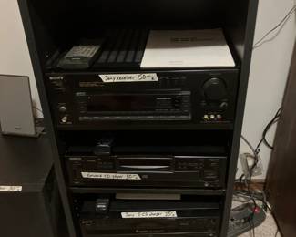 Sony receiver, Sony DVD player, Sony 5 CD changer