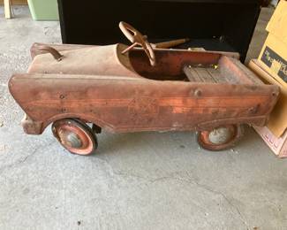 Vintage fire truck pedal car