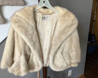 Mink fur cape