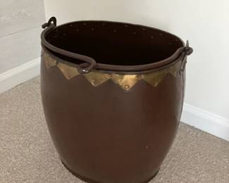 Iron and brass bucket