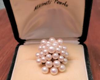 Size 6 Pearl dome ring, $185