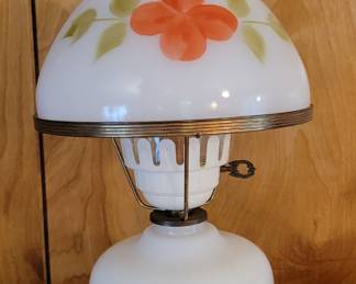 Vintage milk glass lamp