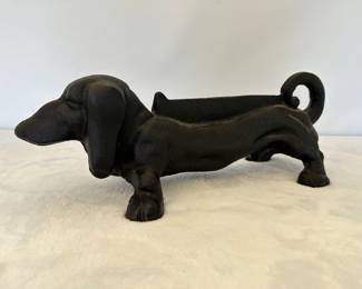 cast iron boot scraper Dachshund wiener dog