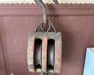 double block and tackle pulley with hook