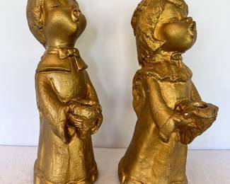 Chalkware caroling angels 