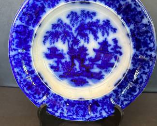William Ridway Penang flow blue plate
