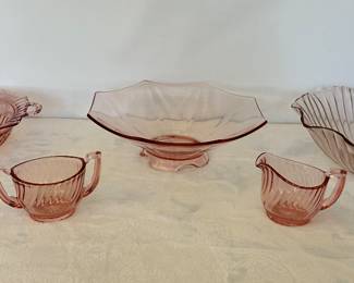 pink depression glass