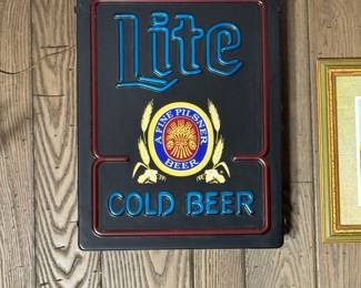 Lite Cold beer sign