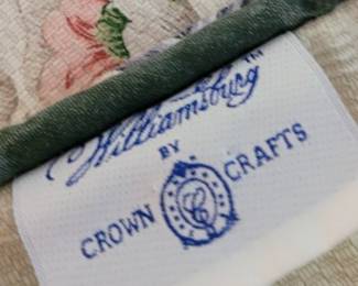 Williamsburg by Crown Crafts Queen size bedspread and bedskirt