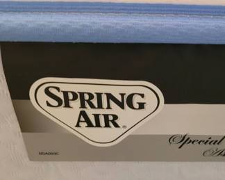 Spring Air Queen mattress & boxspring on metal frame