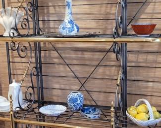 Brass and metal Baker's Rack