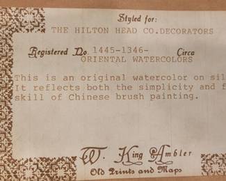 Chinese original watercolor on silk