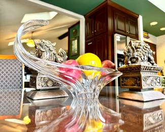 RARE 1950' French Lead Crystal centerpiece bowl