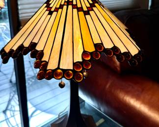 Tiffany style stained glass lamps throughout the home