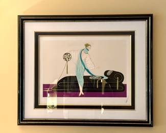 Erte - The Mystery of the Courtesan 26' x 31.25" unframed - from the limited edition of 300 - hand signed by the artist