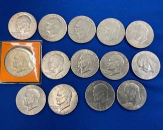 (14) 1970'S IKE DOLLARS 