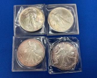 (2) 2001/(2) 1993 SILVER AMERICAN EAGLES