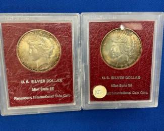 (2) 1922 PEACE SILVER DOLLARS 