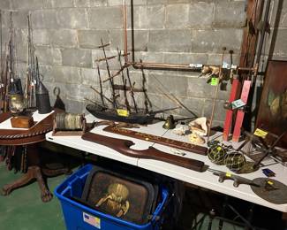 Basement Nautical, Folk, Fishing Rods, Reels, etc