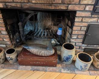 Goose decoy, Salt Glazed Crocks