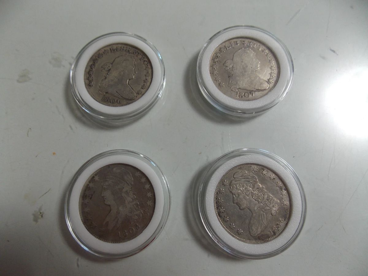 1806 & 1807 Draped Bust Half and 1808 & 1835 Capped Bust Half