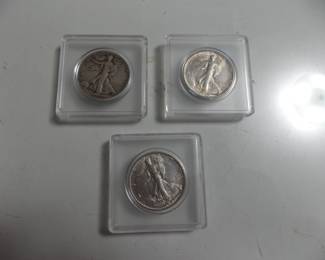 3 Walking Liberty Half's