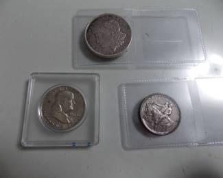 Franklin Half, Stone Mountain Half, Morgan