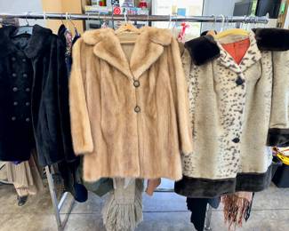 Vintage fur and faux fur coats