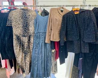 Vintage wool suits, dresses