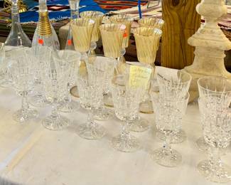 Waterford stemware and Egyptian goblets