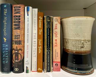 Books & Signed Art Pottery Vase