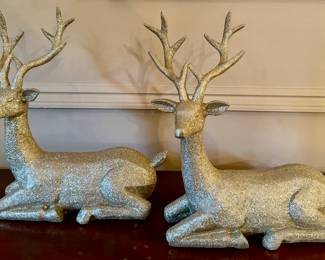 (2) Glitter Reindeer