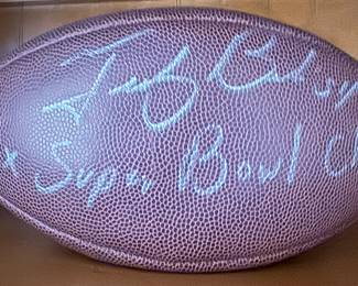 Autographed Teddy Bruschi Football