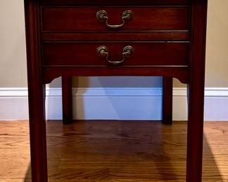 (2) Stickley Furniture Chippendale Lamp Tables