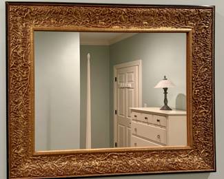 Texturized Gold Gilt Mirror