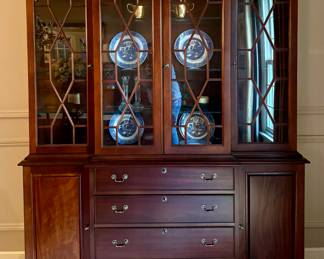 Authentic Reproduction by Craftique Lighted China Cabinet