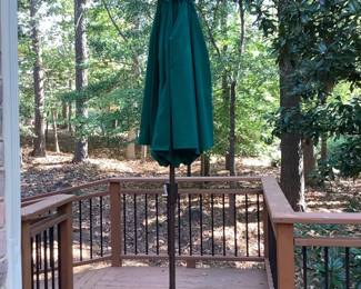 Green Patio Umbrella And Base