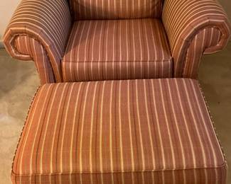 Broyhill Striped Chair Ottoman