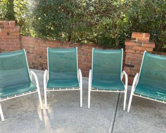 Emerald And White Patio Chairs 